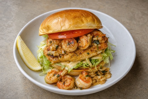 Photorealistic GB Crispy chicken burger fast-food P04 food image by VDAMO