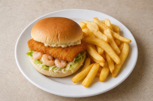 Photorealistic GB Kids burger meal fast-food P01 food image by VDAMO