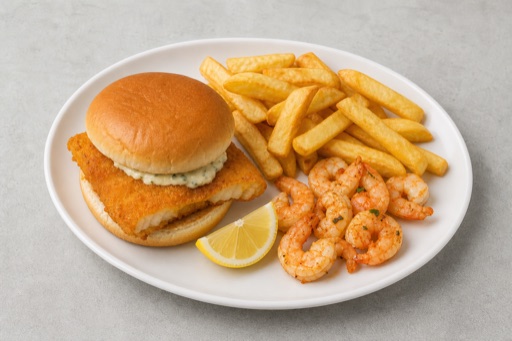 Photorealistic GB Kids burger meal fast-food P03 food image by VDAMO