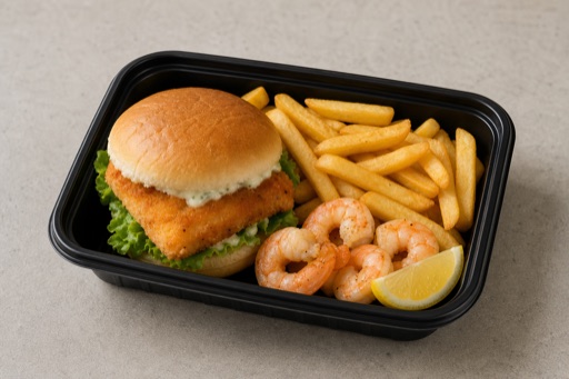 Photorealistic GB Kids burger meal fast-food P06 food image by VDAMO