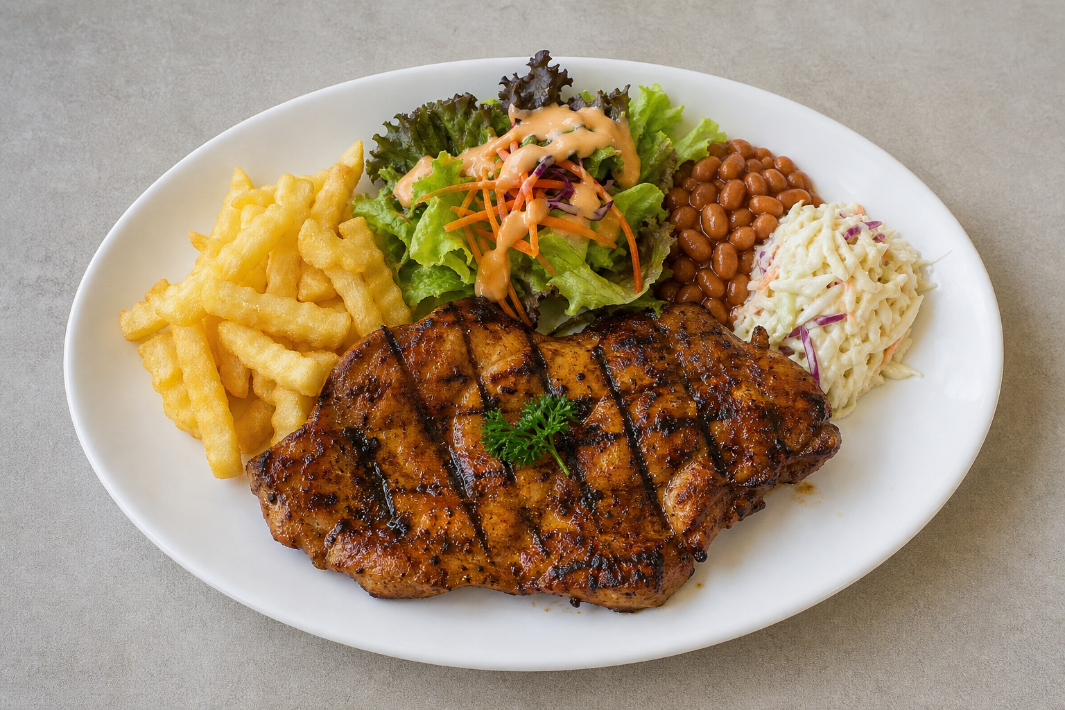 GB Grilled chicken steak western P03 — United Kingdom dish