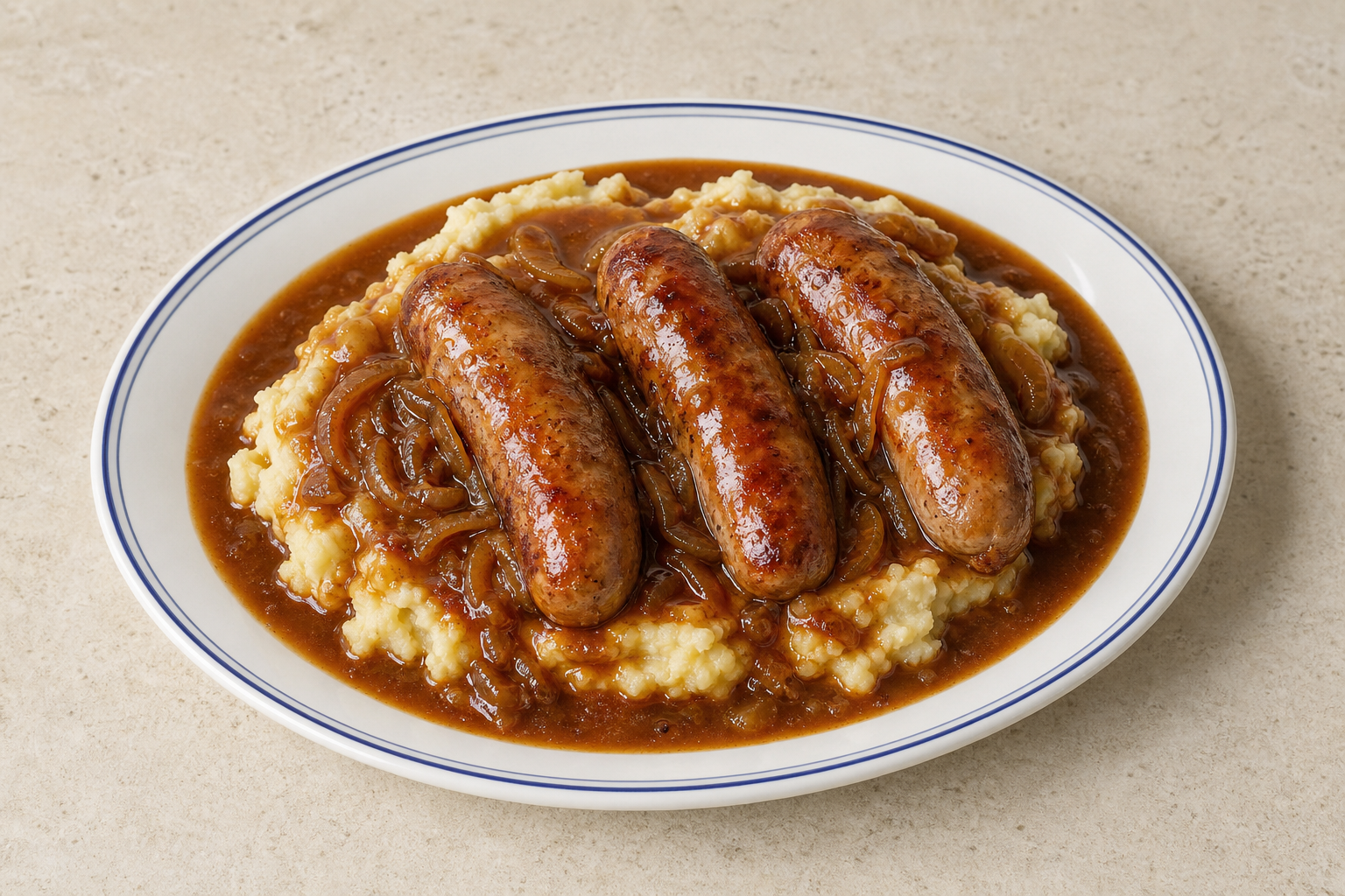 Photorealistic Bangers and mash P03 food image by VDAMO