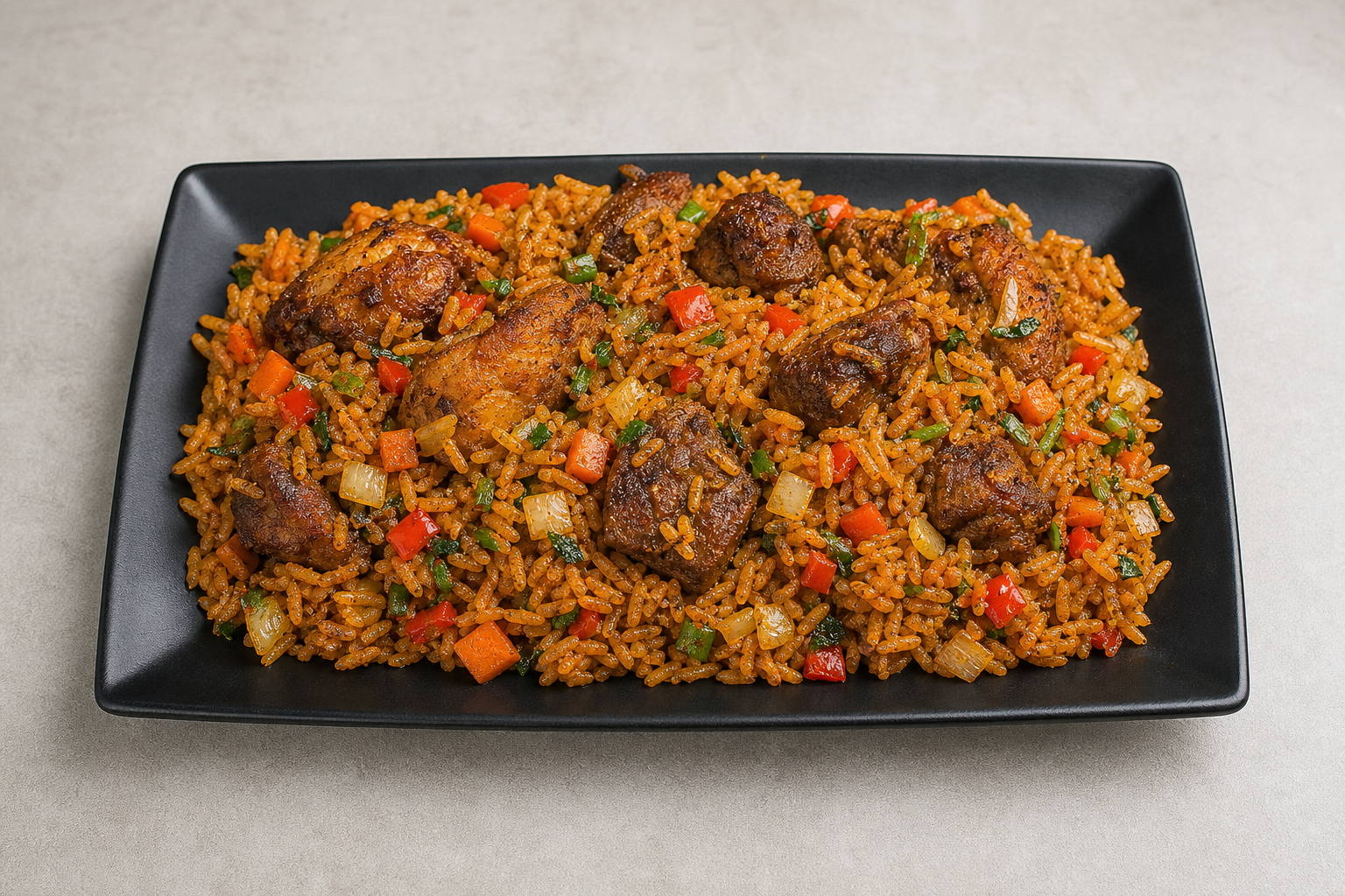 GH Spiced rice and beef african P02 — Ghana dish