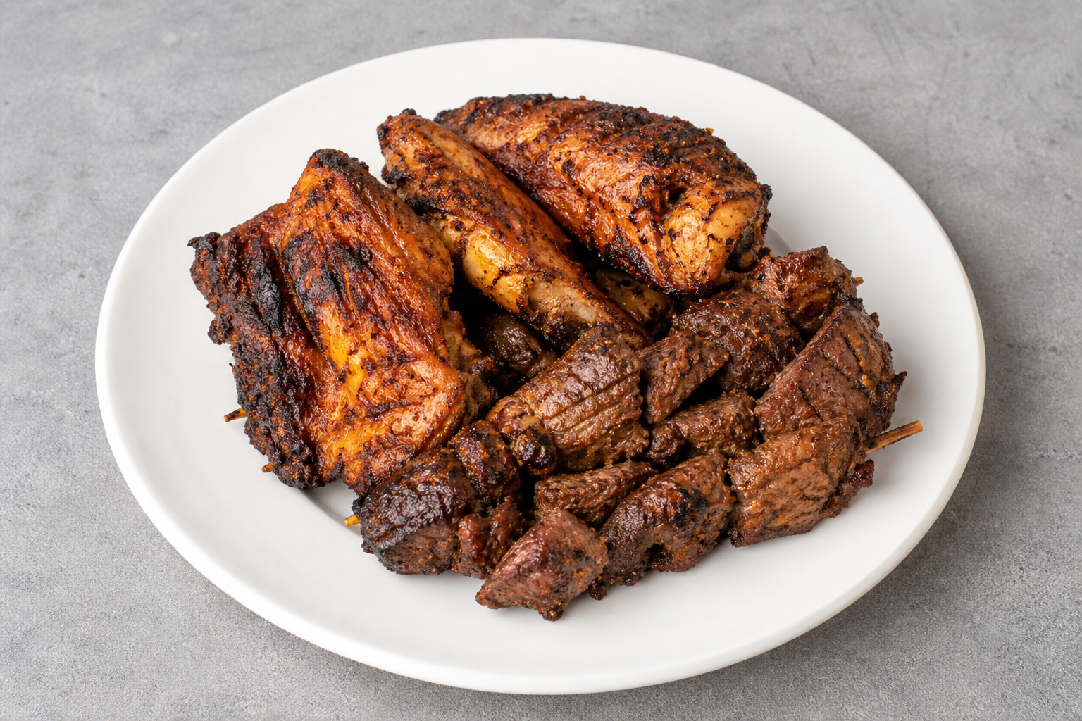 GH Grilled chicken meal street-food P01 — Ghana dish