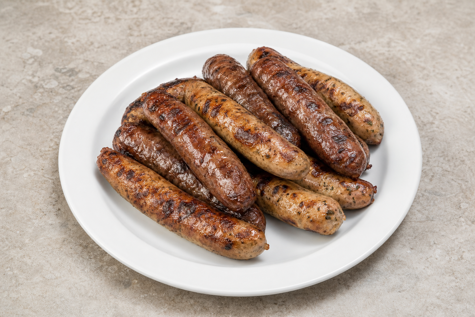 GR Grilled sausage plate barbecue P01 — Greece dish