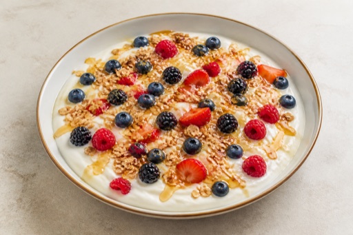 Photorealistic Greek yogurt bowl P10 food image by VDAMO
