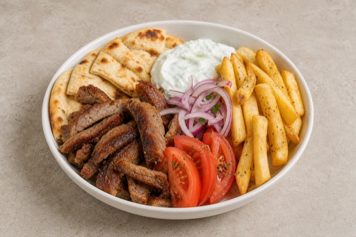 Photorealistic Greek pita plate P04 food image by VDAMO