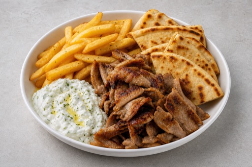Photorealistic Greek pita plate P04 food image by VDAMO