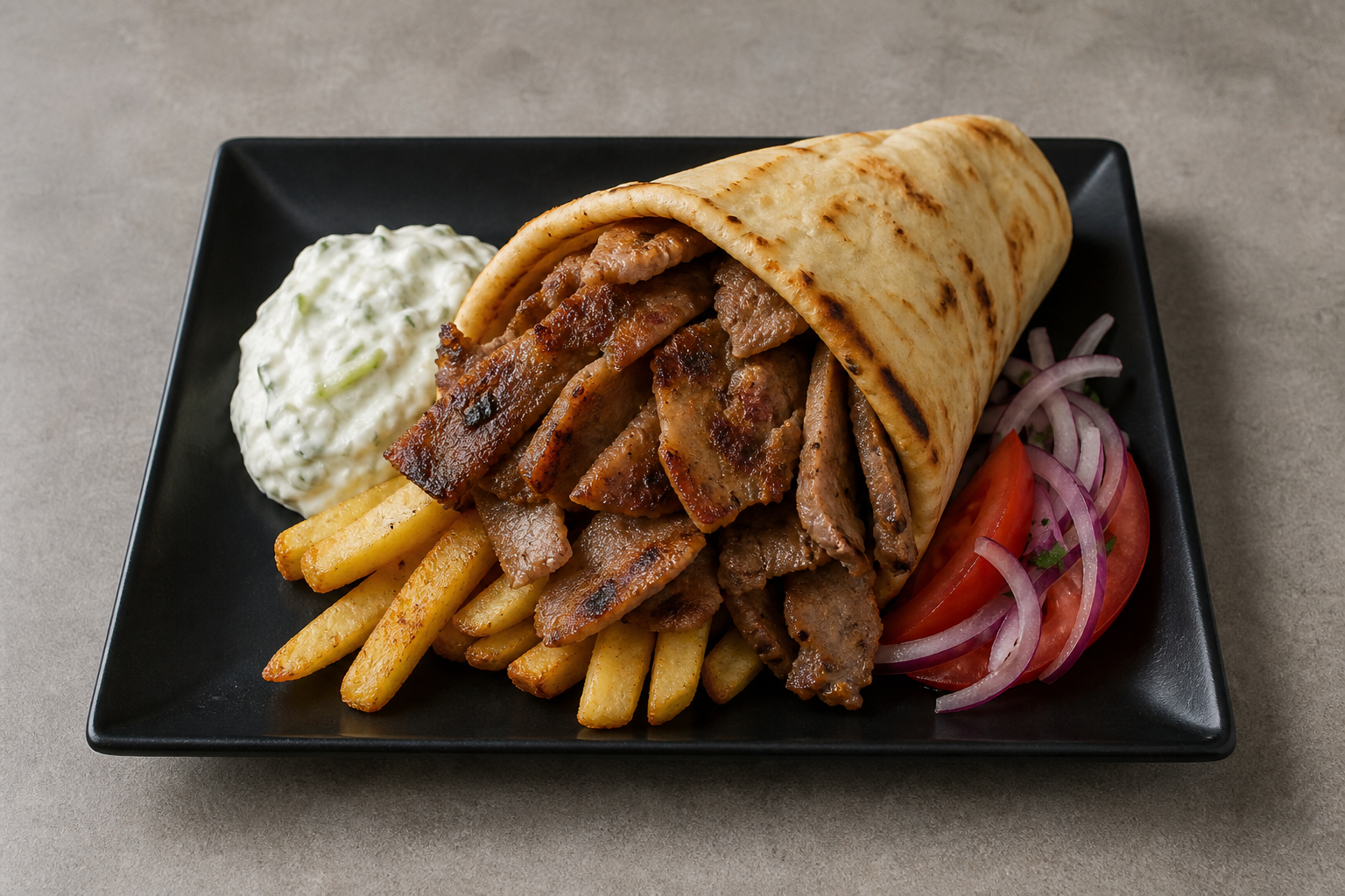 Greek pita plate P02 — Greece dish