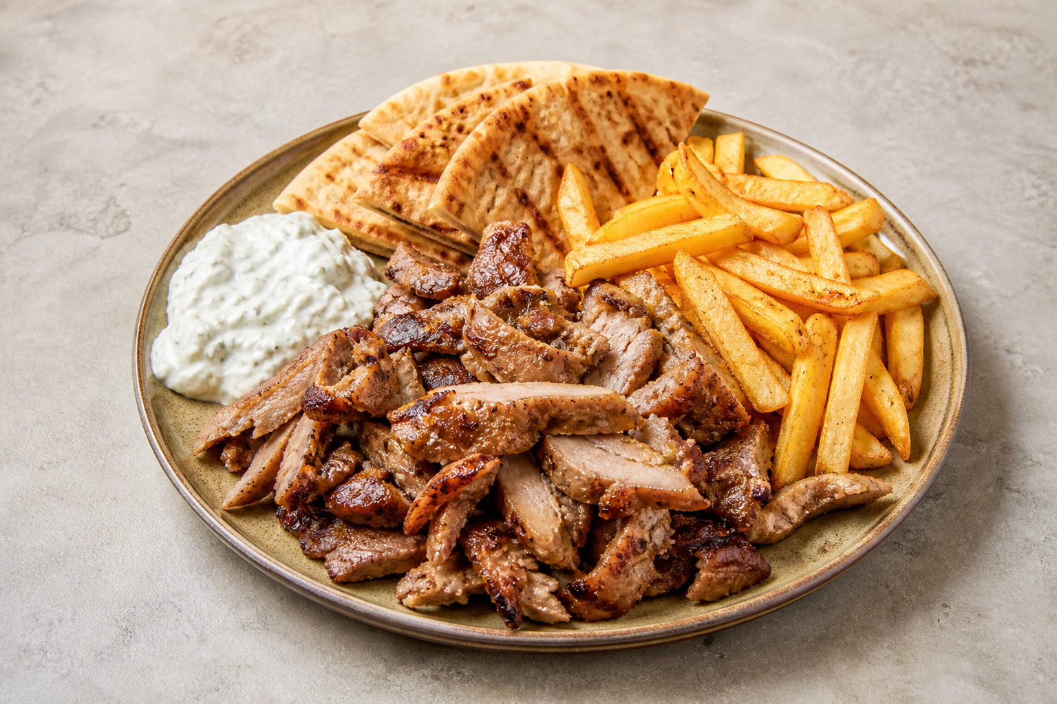 Greek pita plate P10 — Greece dish