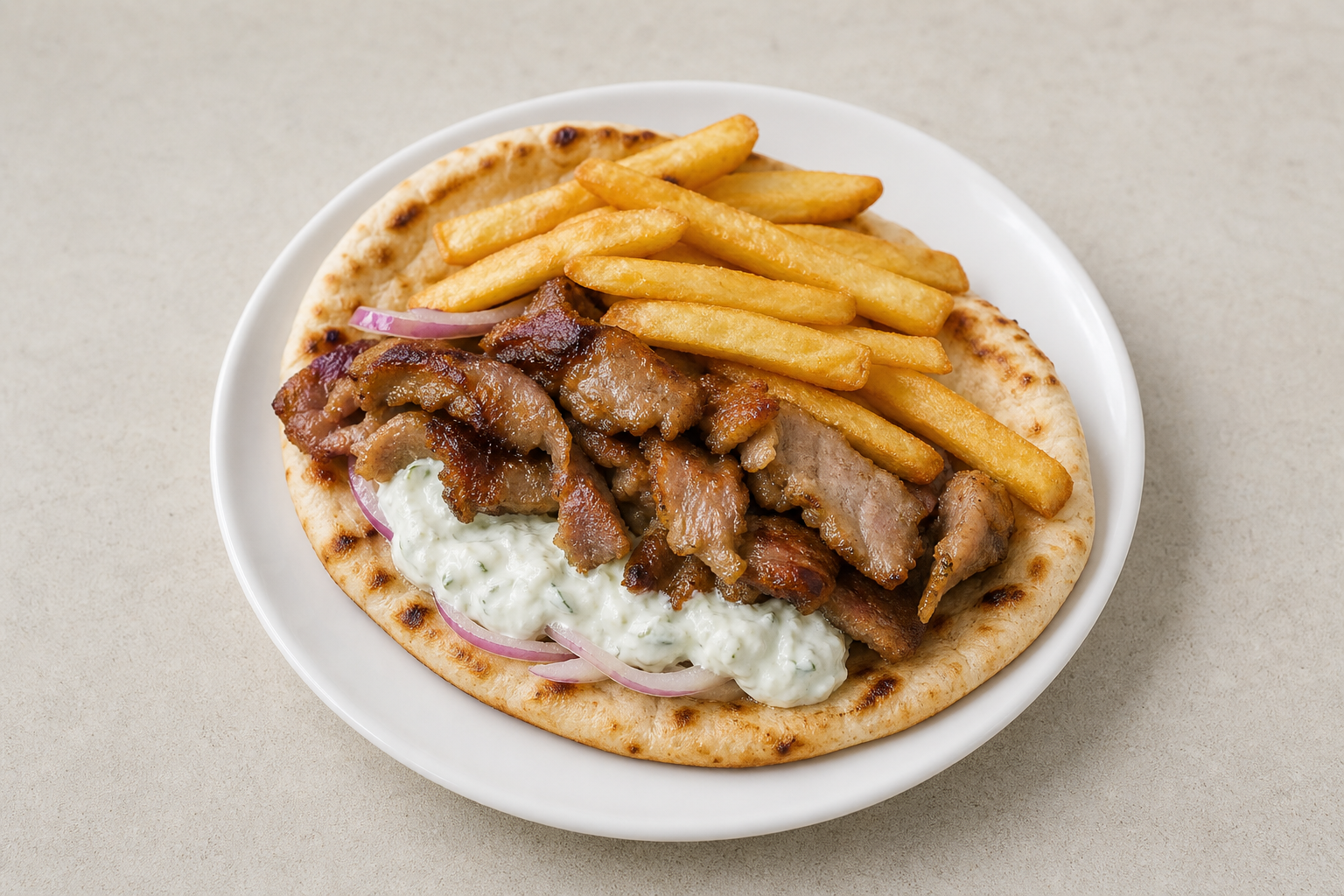 Greek pita plate P09 — Greece dish