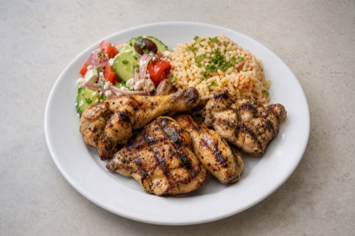 GR Grilled chicken meal greek P01 — Greece dish