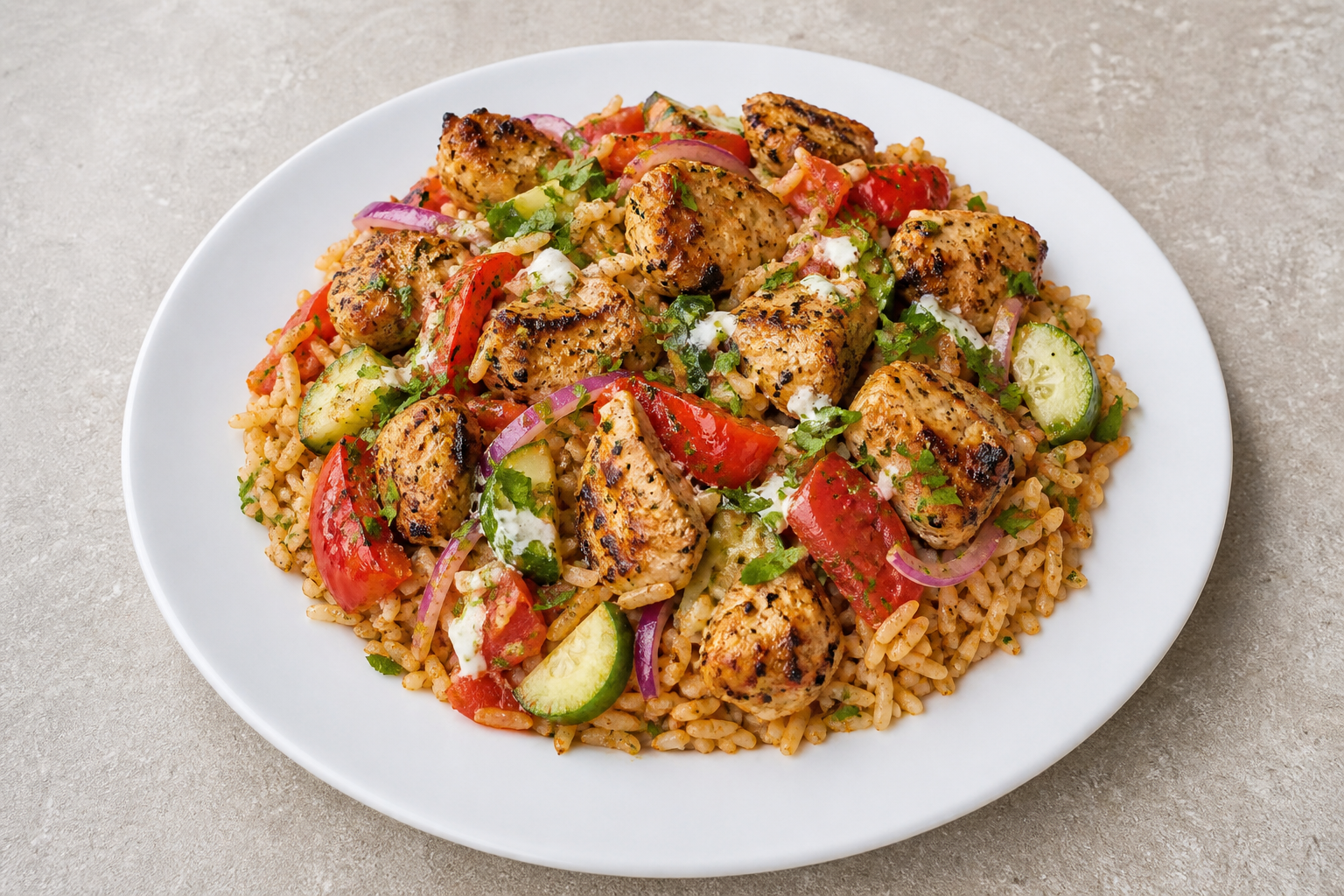 GR Signature rice plate greek P01 — Greece dish