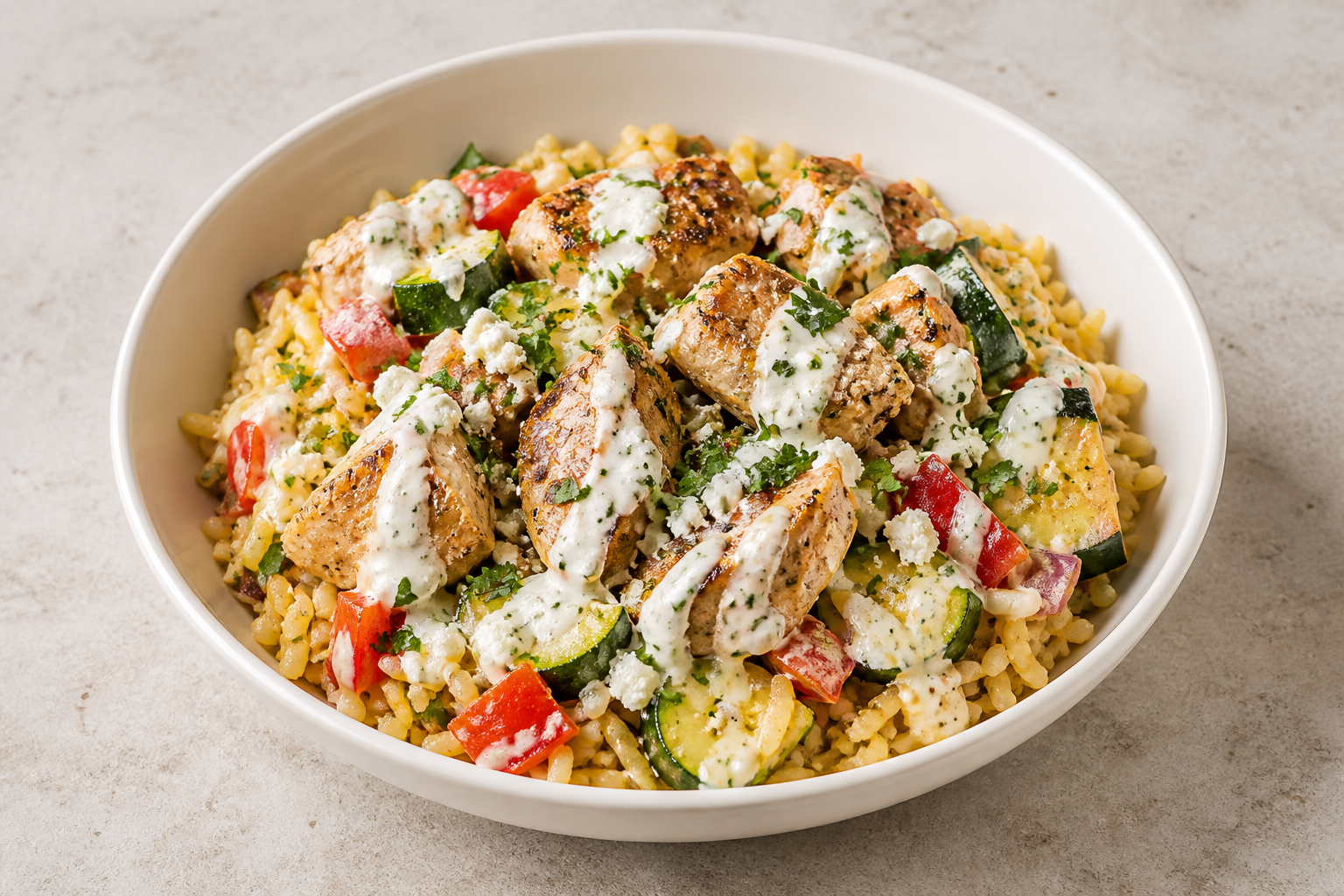 GR Signature rice plate greek P04 — Greece dish