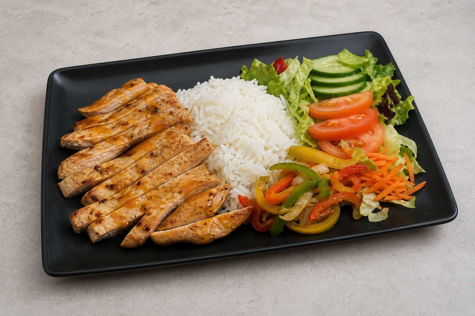 Photorealistic GR Beef steak plate western P02 food image by VDAMO