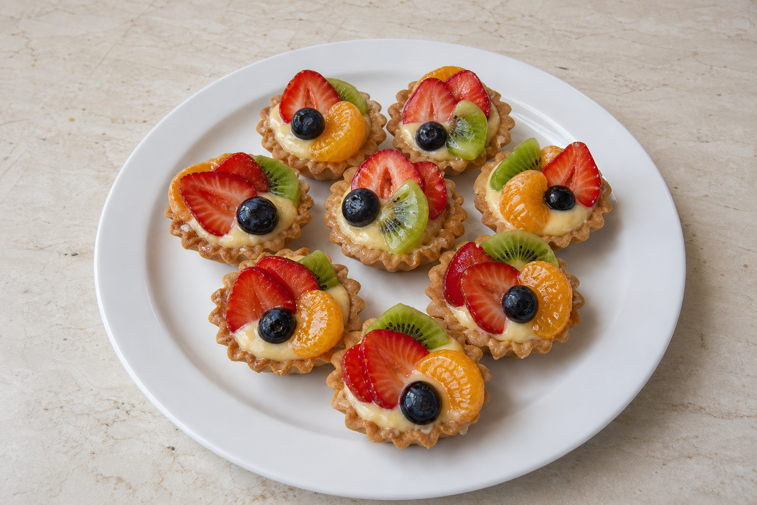 Photorealistic HR Mini fruit tart bakery P01 food image by VDAMO