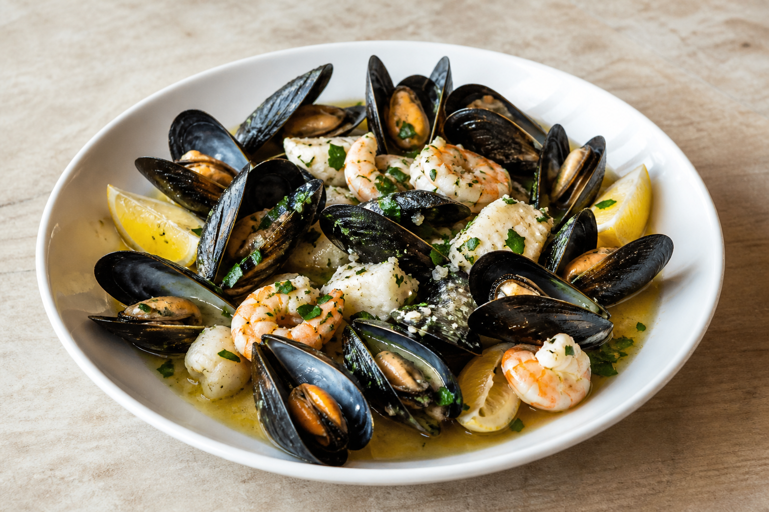 HR Steamed mussels pot seafood P04 — Croatia dish