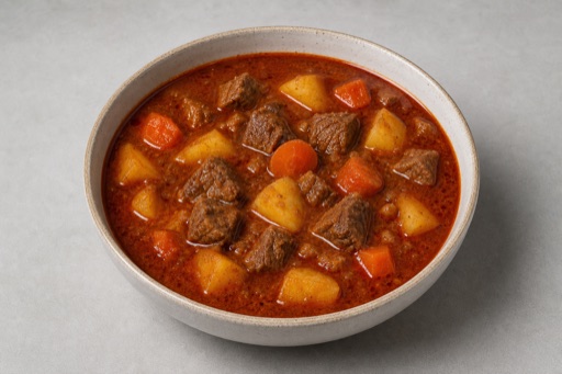 Photorealistic Hungarian gulyas P03 food image by VDAMO