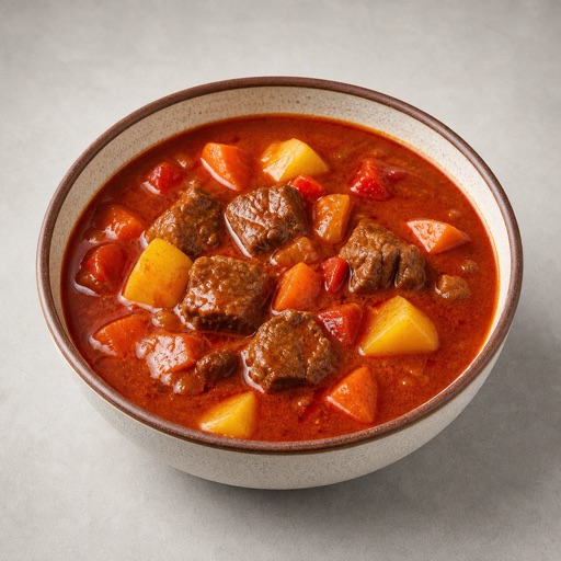 Photorealistic Hungarian gulyas P10 food image by VDAMO