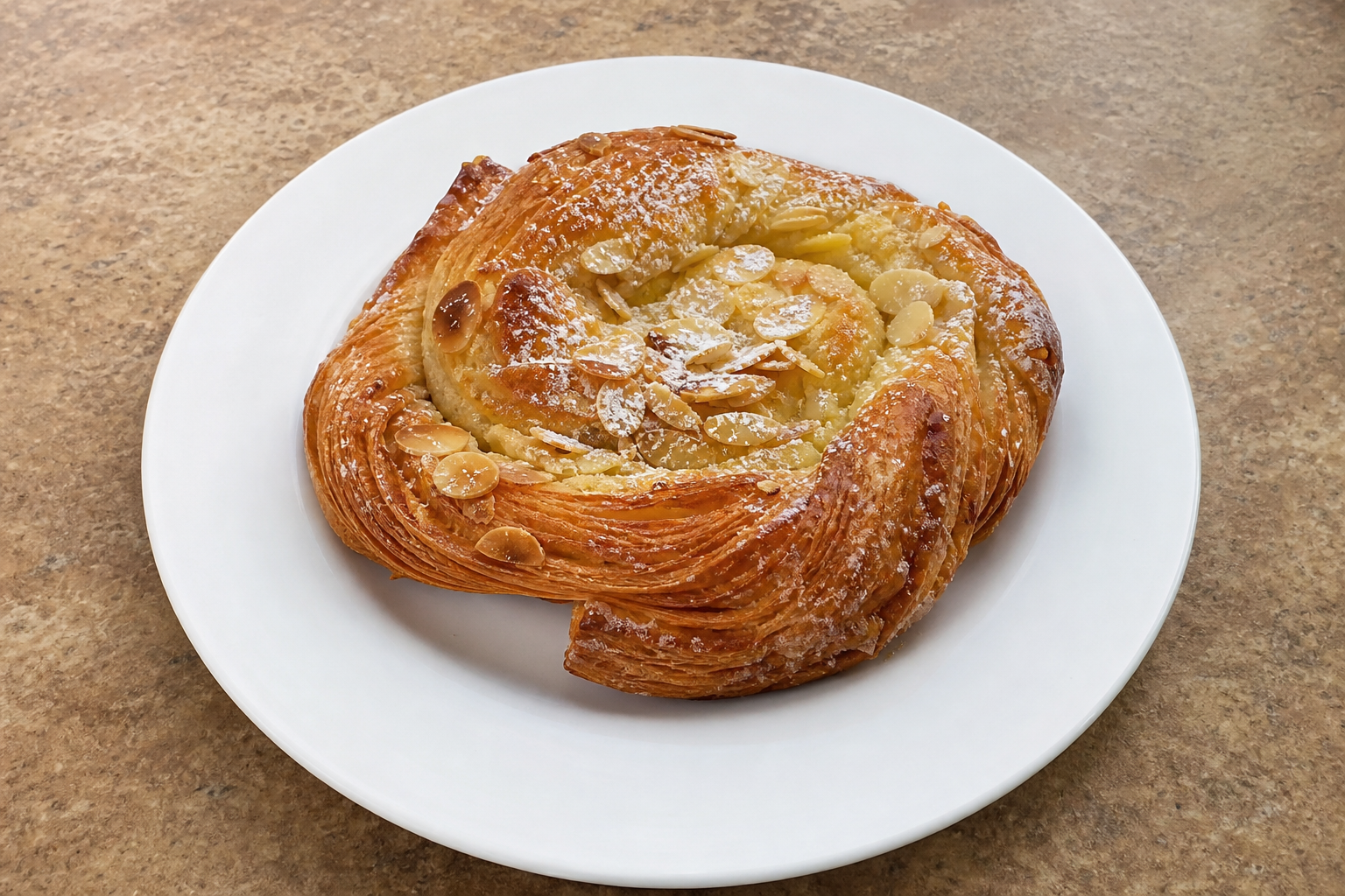 Photorealistic HU Almond Danish street-food P01 food image by VDAMO