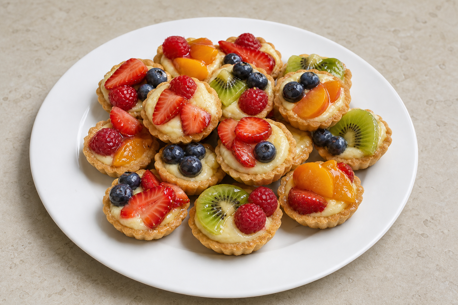 HU Mini fruit tart street-food P01 — Hungary dish