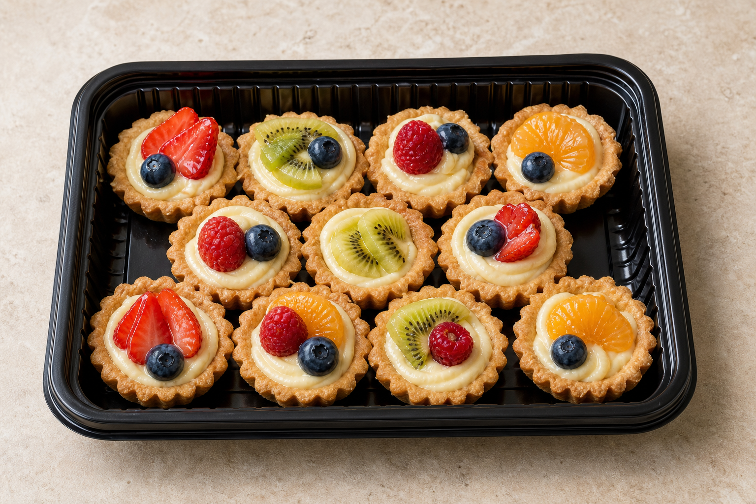 HU Mini fruit tart street-food P06 — Hungary dish