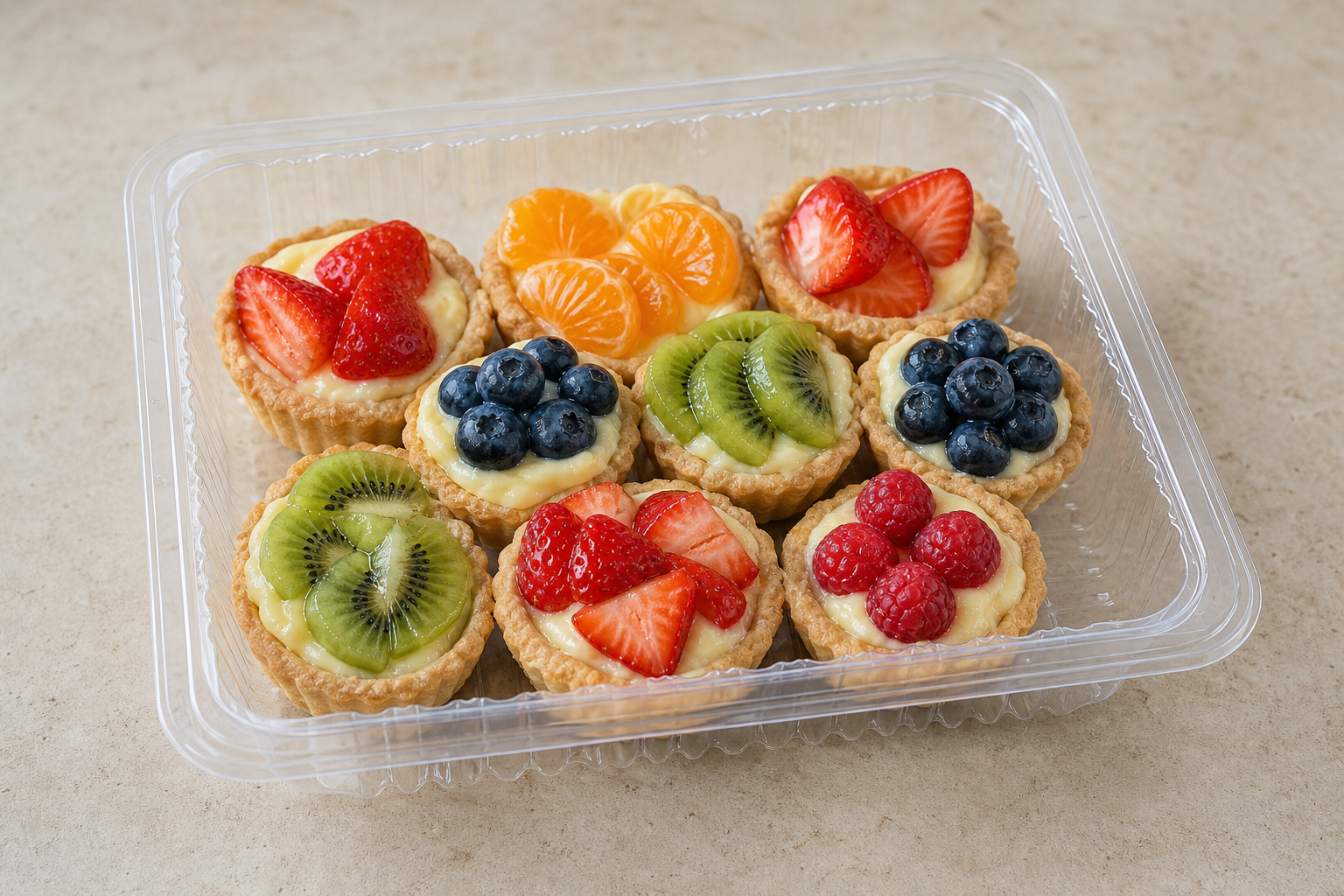 HU Mini fruit tart street-food P07 — Hungary dish