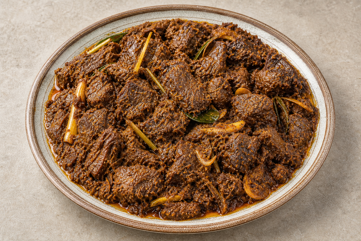 Photorealistic Beef rendang P10 food image by VDAMO