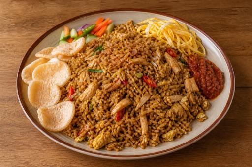 Photorealistic Indonesian nasi goreng P10 food image by VDAMO