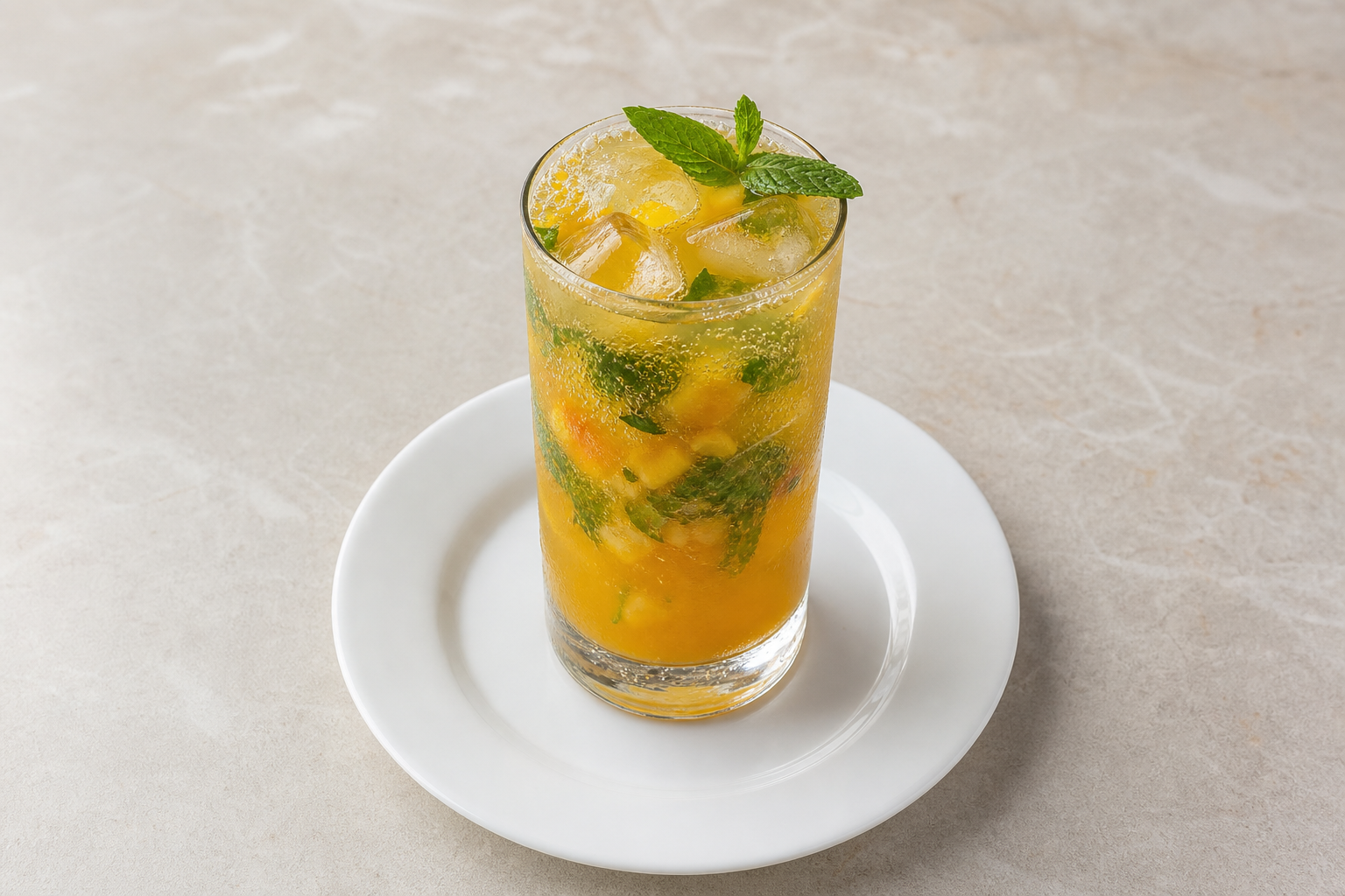 IN Tropical juice glass bar-drink P01 — India dish