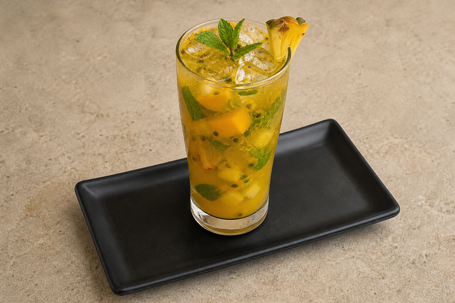IN Tropical juice glass bar-drink P02 — India dish