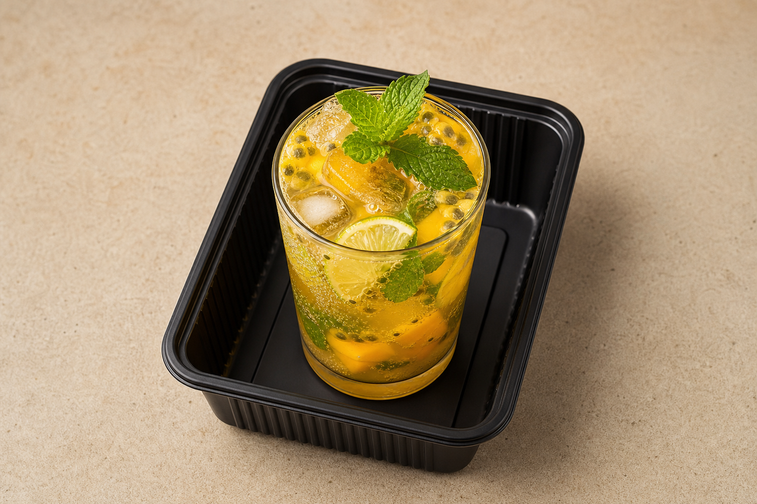 IN Tropical juice glass bar-drink P06 — India dish