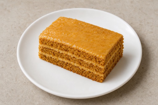 Photorealistic IN Honey cake slice dessert P01 food image by VDAMO