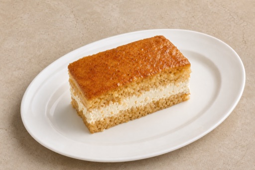 Photorealistic IN Honey cake slice dessert P03 food image by VDAMO