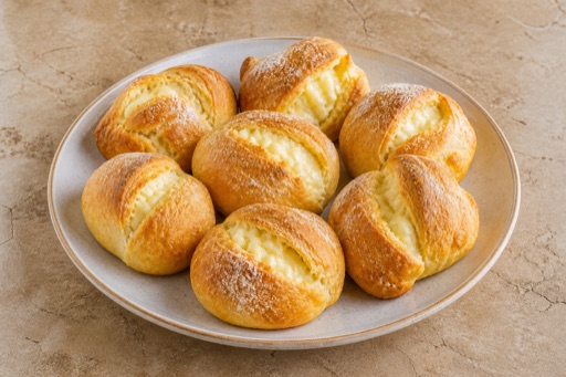 Photorealistic IT Cheese bread roll bakery P08 food image by VDAMO