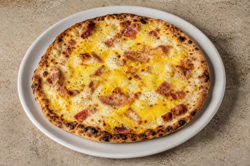 Carbonara pizza food image by VDAMO