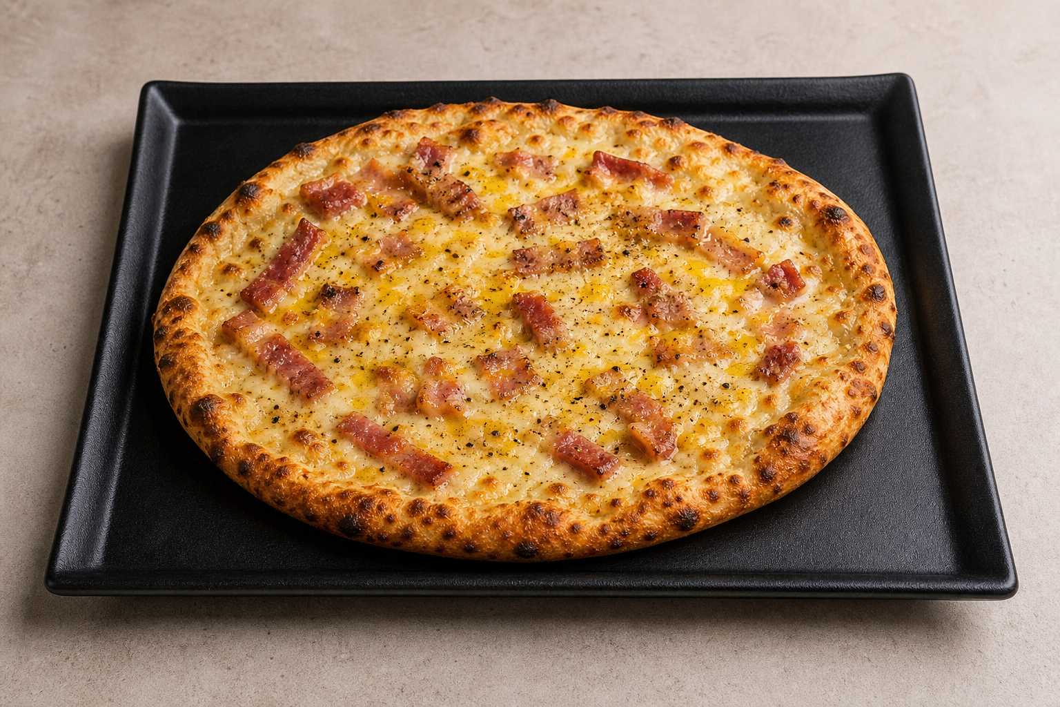 Carbonara pizza P02 — Italy dish