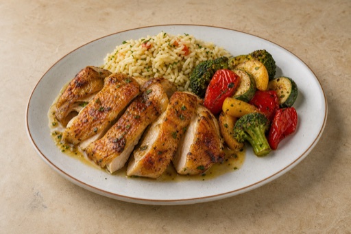 IT Roast chicken meal western P03 — Italy dish