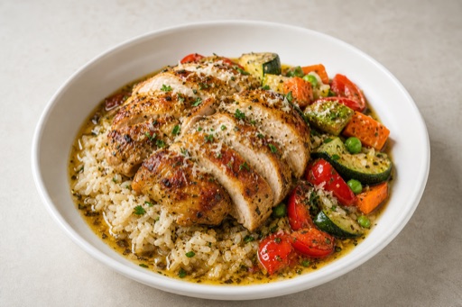 IT Roast chicken meal western P04 — Italy dish