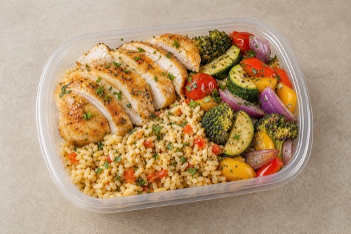 IT Roast chicken meal western P07 — Italy dish