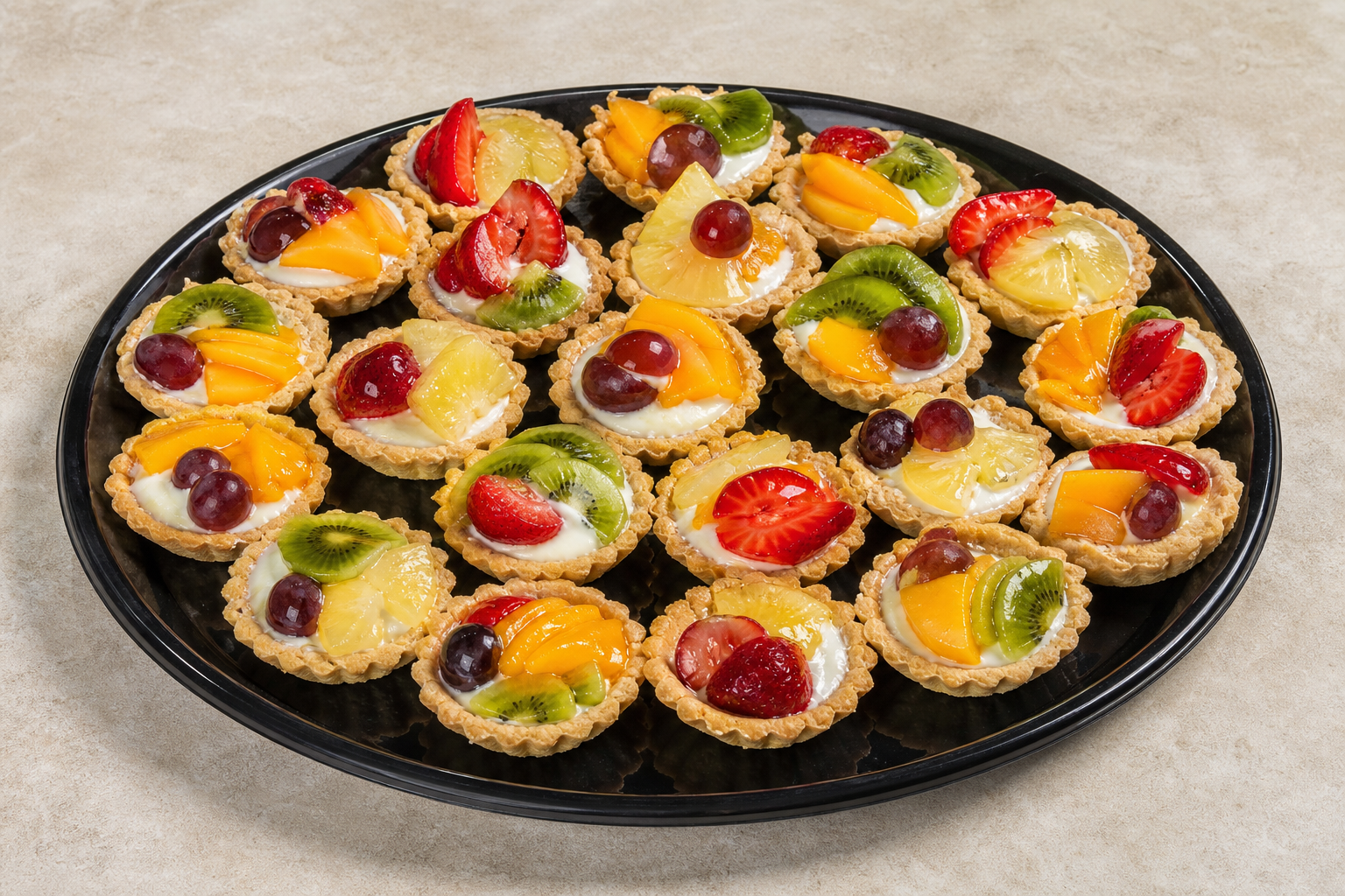 Photorealistic JM Mini fruit tart bakery P10 food image by VDAMO