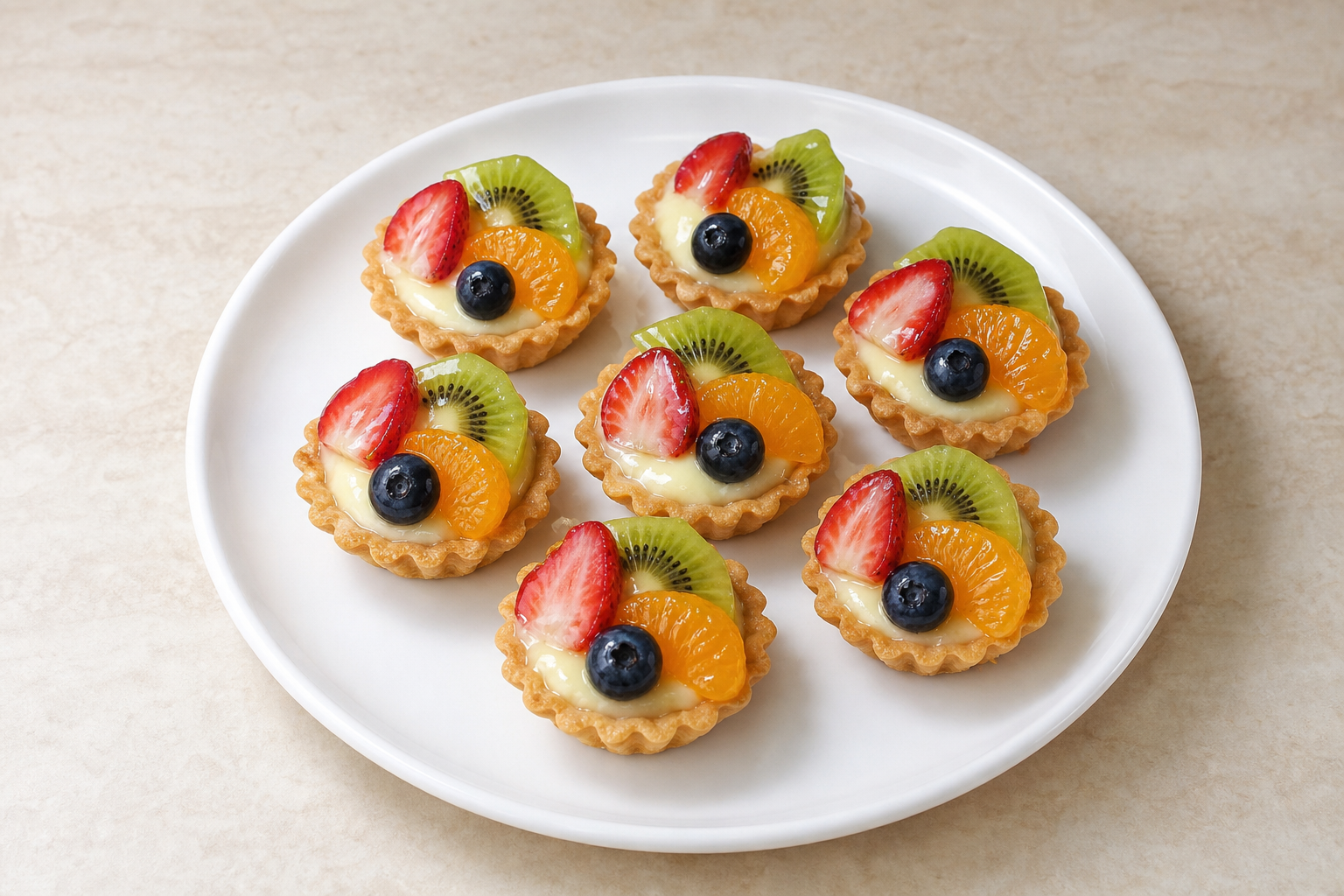 Photorealistic JP Mini fruit tart bakery P01 food image by VDAMO