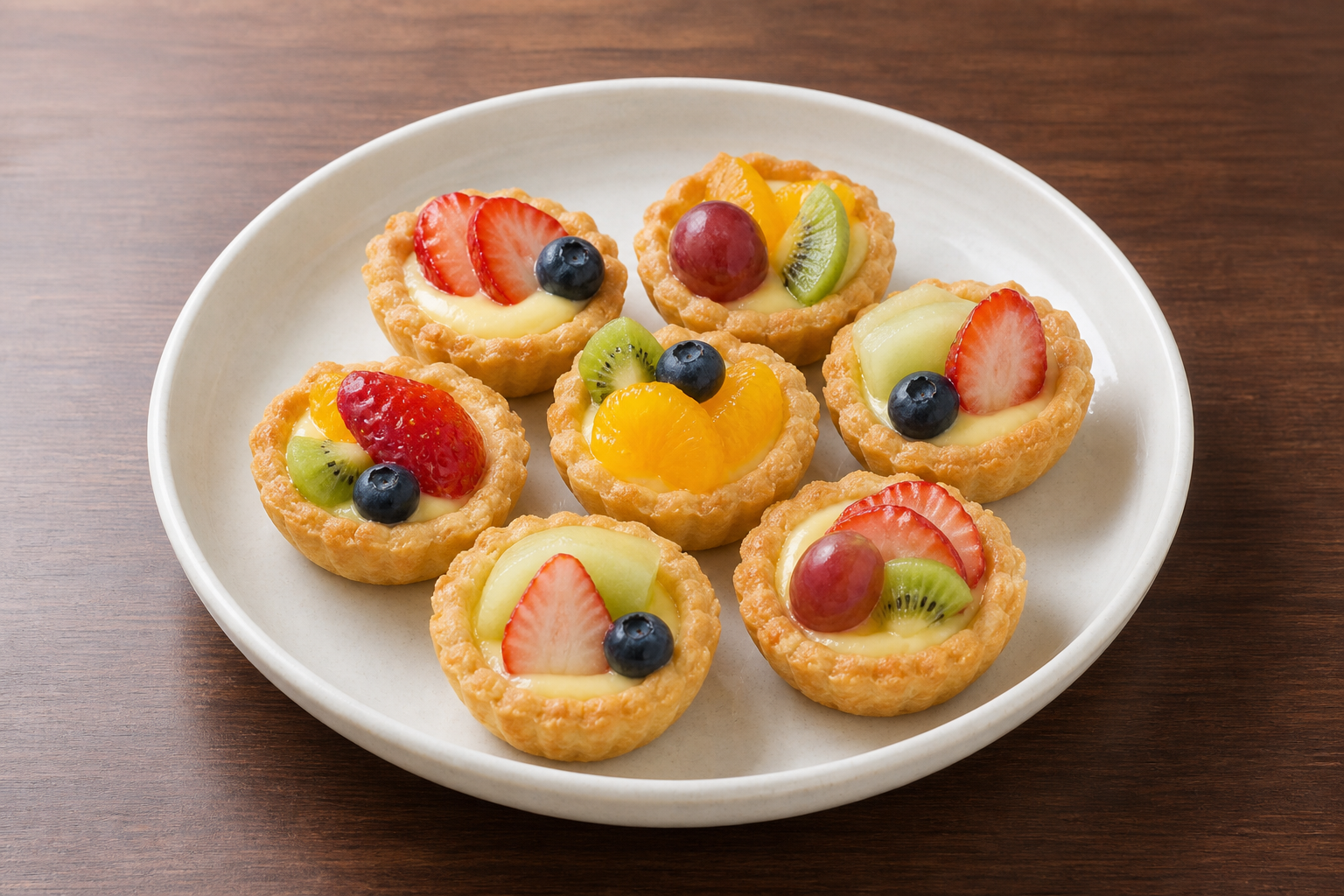 Photorealistic JP Mini fruit tart bakery P04 food image by VDAMO