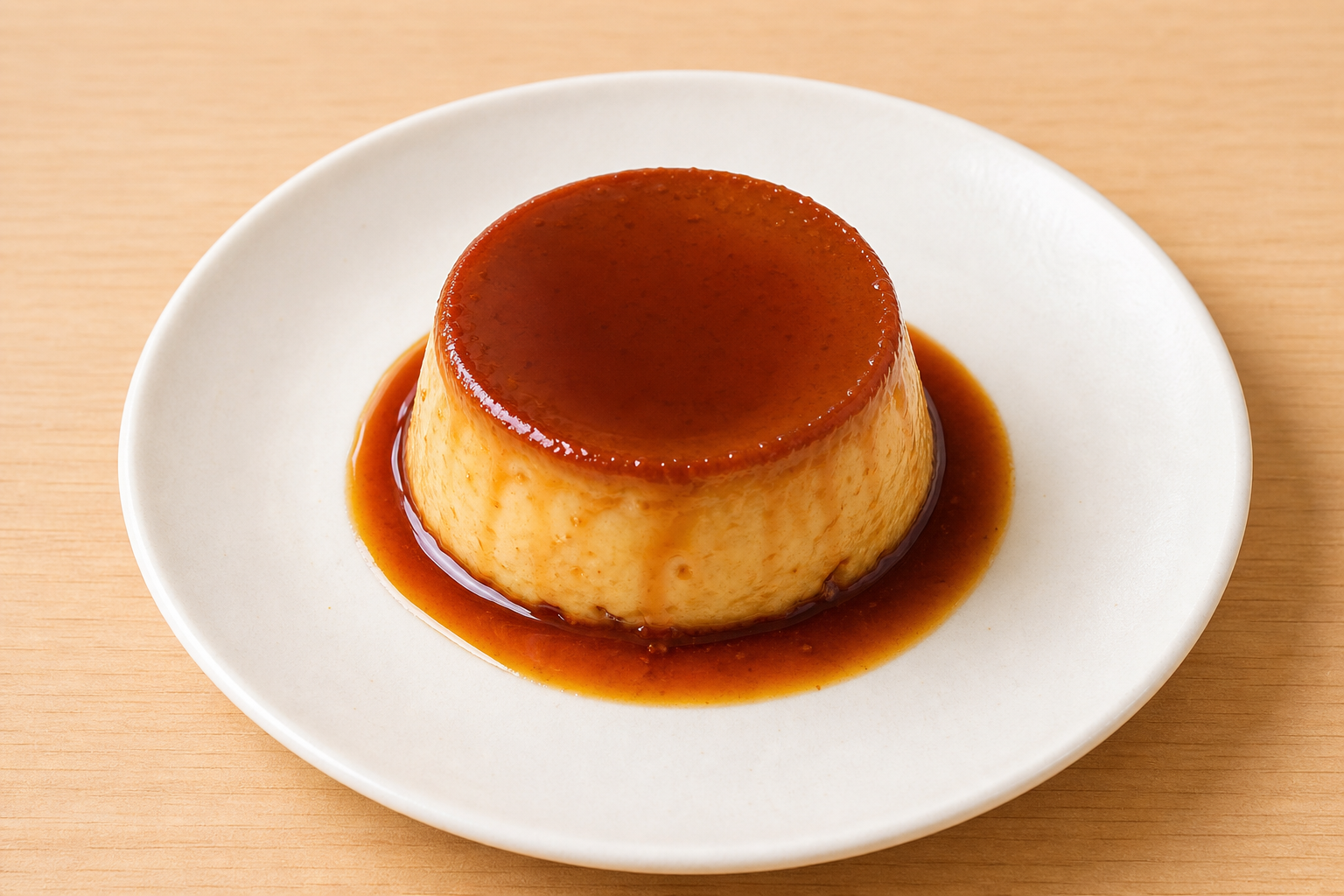 Photorealistic JP Caramel custard dessert P01 food image by VDAMO