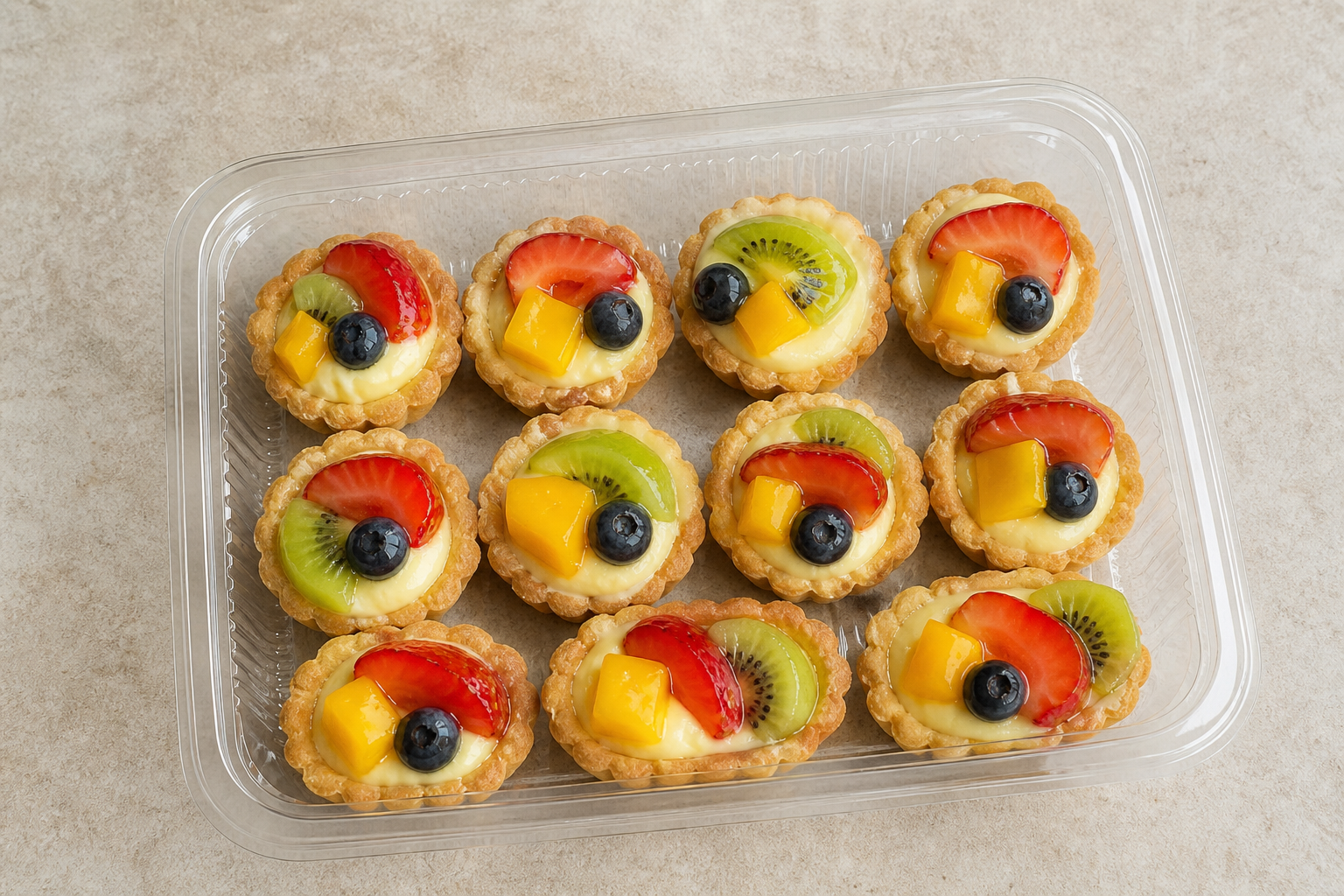 Photorealistic KE Mini fruit tart bakery P07 food image by VDAMO