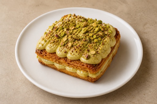 KR Pistachio dessert plate dessert P09 — South Korea dish