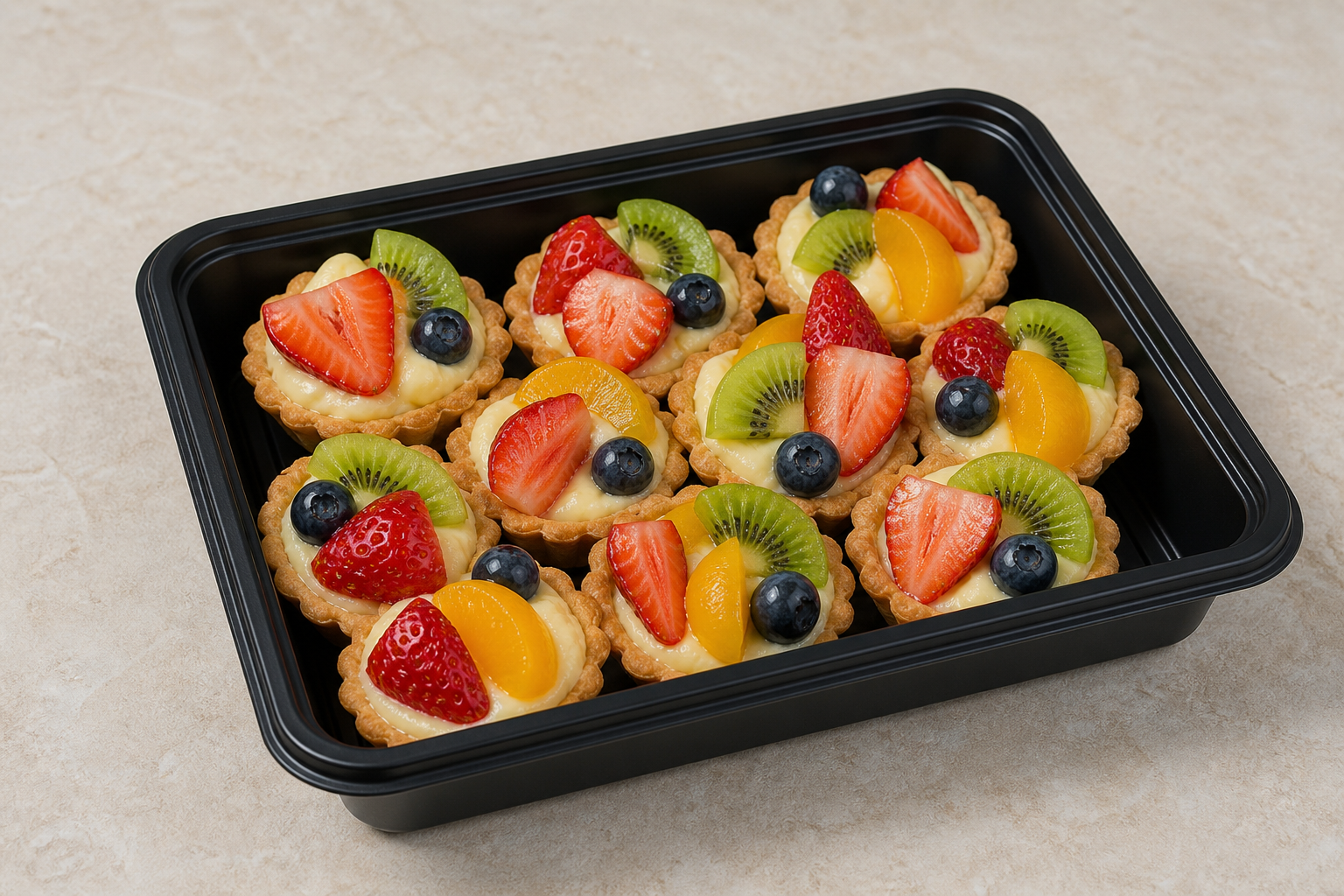 Photorealistic KZ Mini fruit tart bakery P06 food image by VDAMO