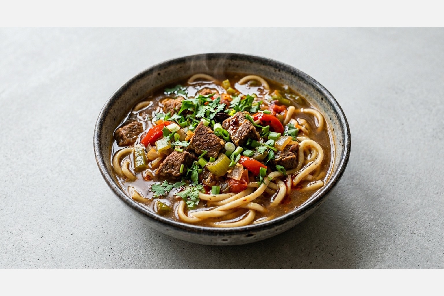 Photorealistic Central Asian lagman P04 food image by VDAMO