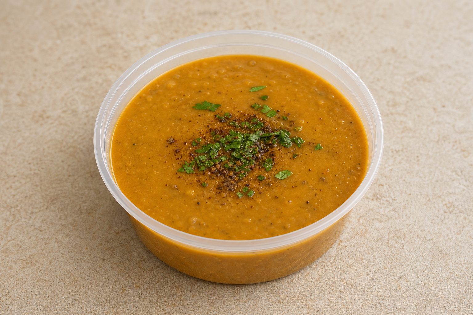 Photorealistic Middle Eastern lentil soup P07 food image by VDAMO