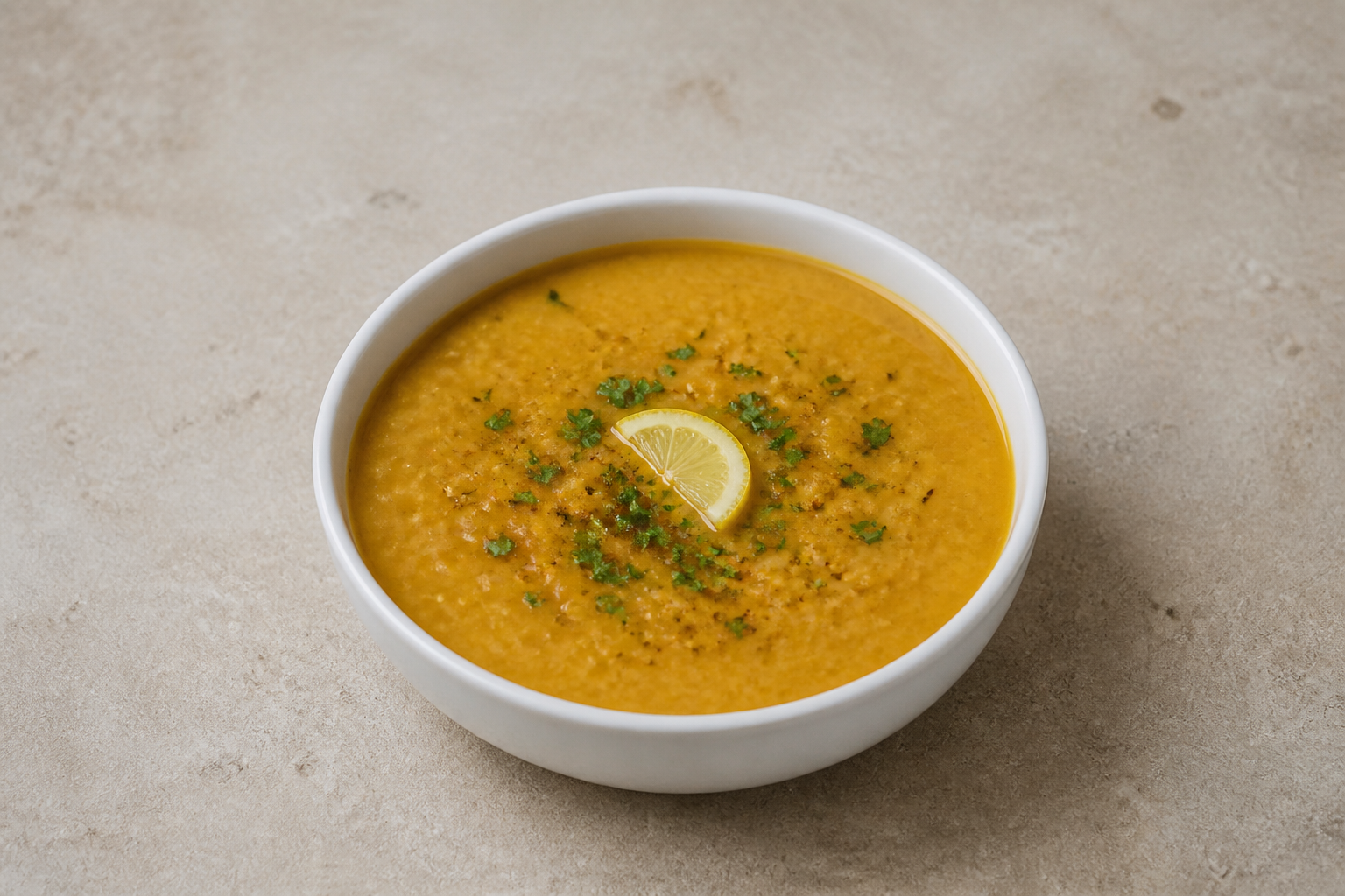 Photorealistic Middle Eastern lentil soup P09 food image by VDAMO